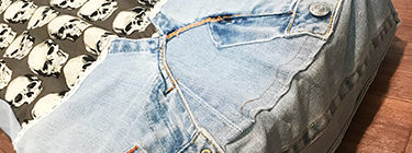 古着リメイクでギターケース作った。